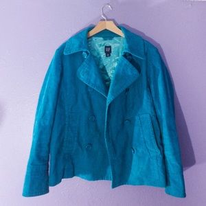 GAP corduroy turquoise coat